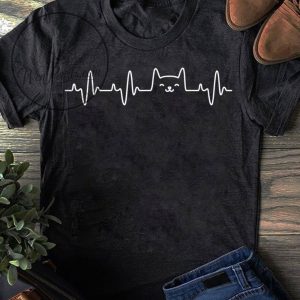 Cat Heartbeat Shirt Love Cats Women's Girls Cat Lover TShirt 5 Cat Heartbeat Shirt Love Cats Womens Girls Cat Lover TShirt wenpearls.com 1