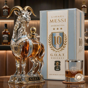Argentina Football GOAT Whiskey Decanter for Messi Fans