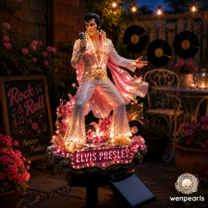 Elvis Presley Solar Powered Garden Light Outdoor Display Edition