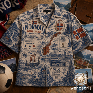 Norway Soccer World Cup 2026 Hawaiian Shirt 8 Norway Soccer World Cup 2026 Hawaiian Shirt