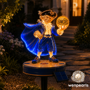 Knicks Colonial Mascot Solar Garden Light Outdoor Display 4 Knicks Colonial Mascot Solar Garden Light Outdoor Display