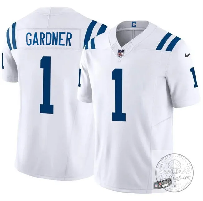 Indianapolis Colts Football Sauce Gardner Number 1 White Stitched Jersey