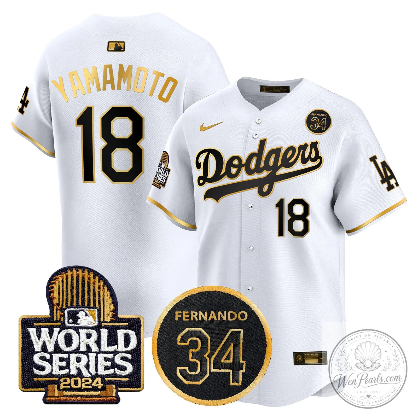 Dodgers Fernando Valenzuela Black Gold Number 34 World Series Baseball Jersey 71 Dodgers Fernando Valenzuela Black Gold Number 34 World Series Baseball Jersey