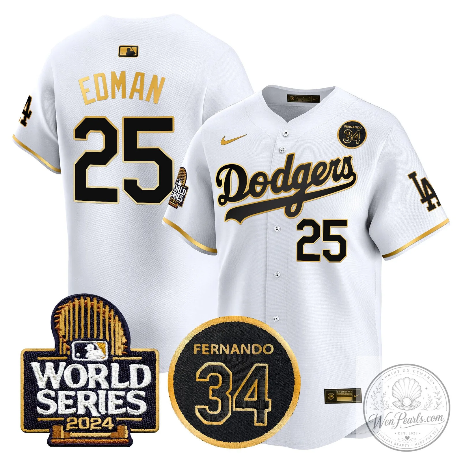 Dodgers Fernando Valenzuela Black Gold Number 34 World Series Baseball Jersey 72 Dodgers Fernando Valenzuela Black Gold Number 34 World Series Baseball Jersey