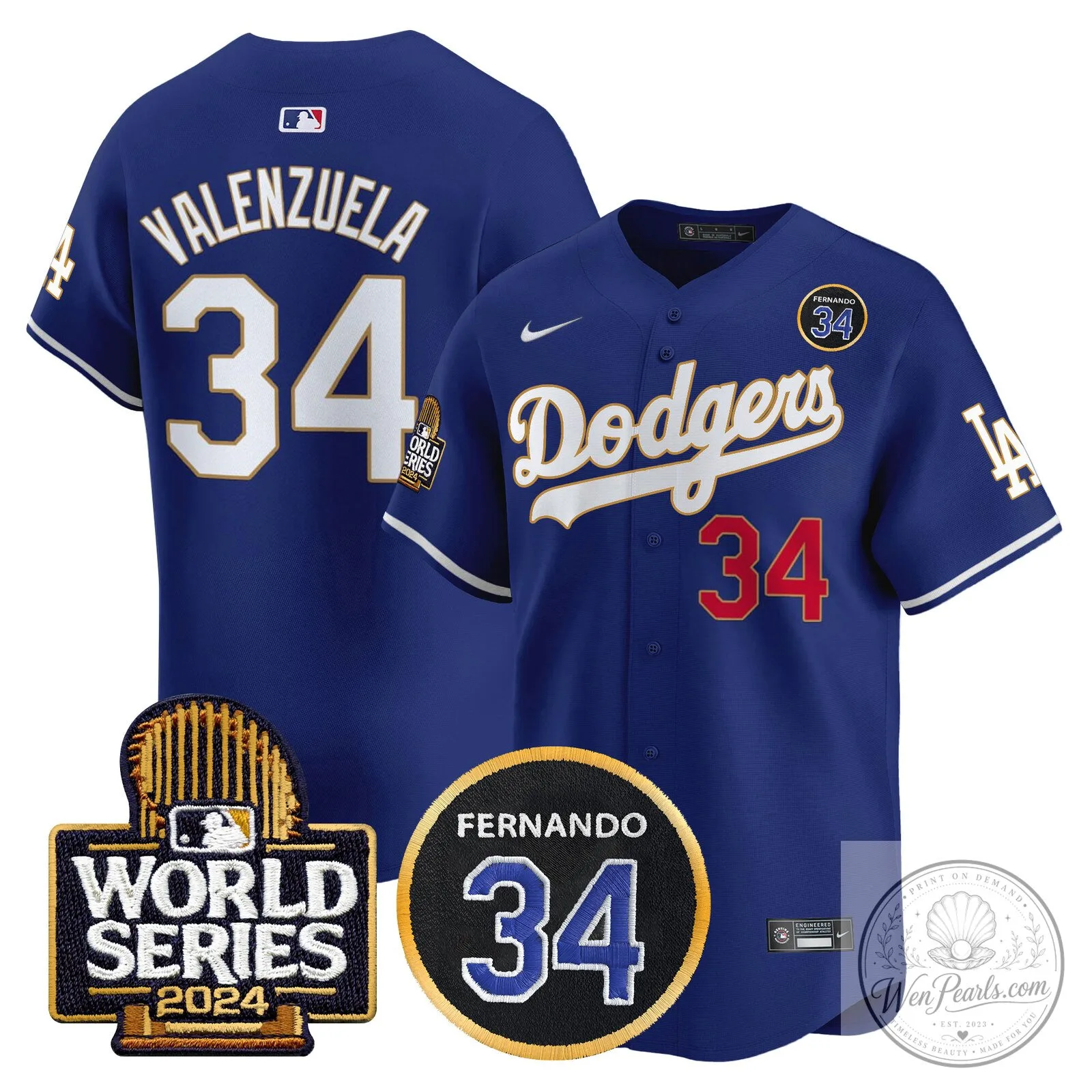 Dodgers Fernando Valenzuela Black Gold Number 34 World Series Baseball Jersey 84 Dodgers Fernando Valenzuela Black Gold Number 34 World Series Baseball Jersey