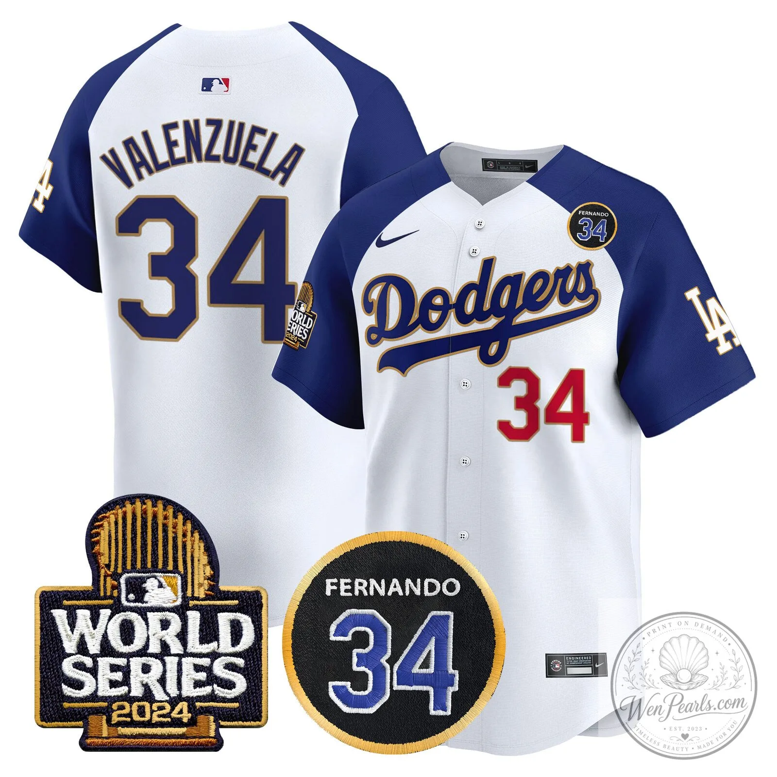 Dodgers Fernando Valenzuela Black Gold Number 34 World Series Baseball Jersey 94 Dodgers Fernando Valenzuela Black Gold Number 34 World Series Baseball Jersey