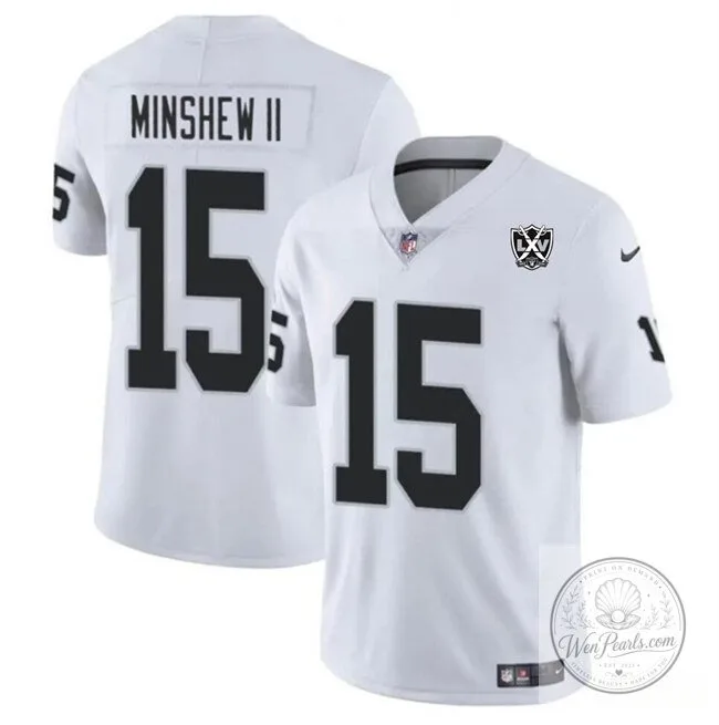 Las Vegas Raiders Gardner Minshew II Number 15 White Football Jersey