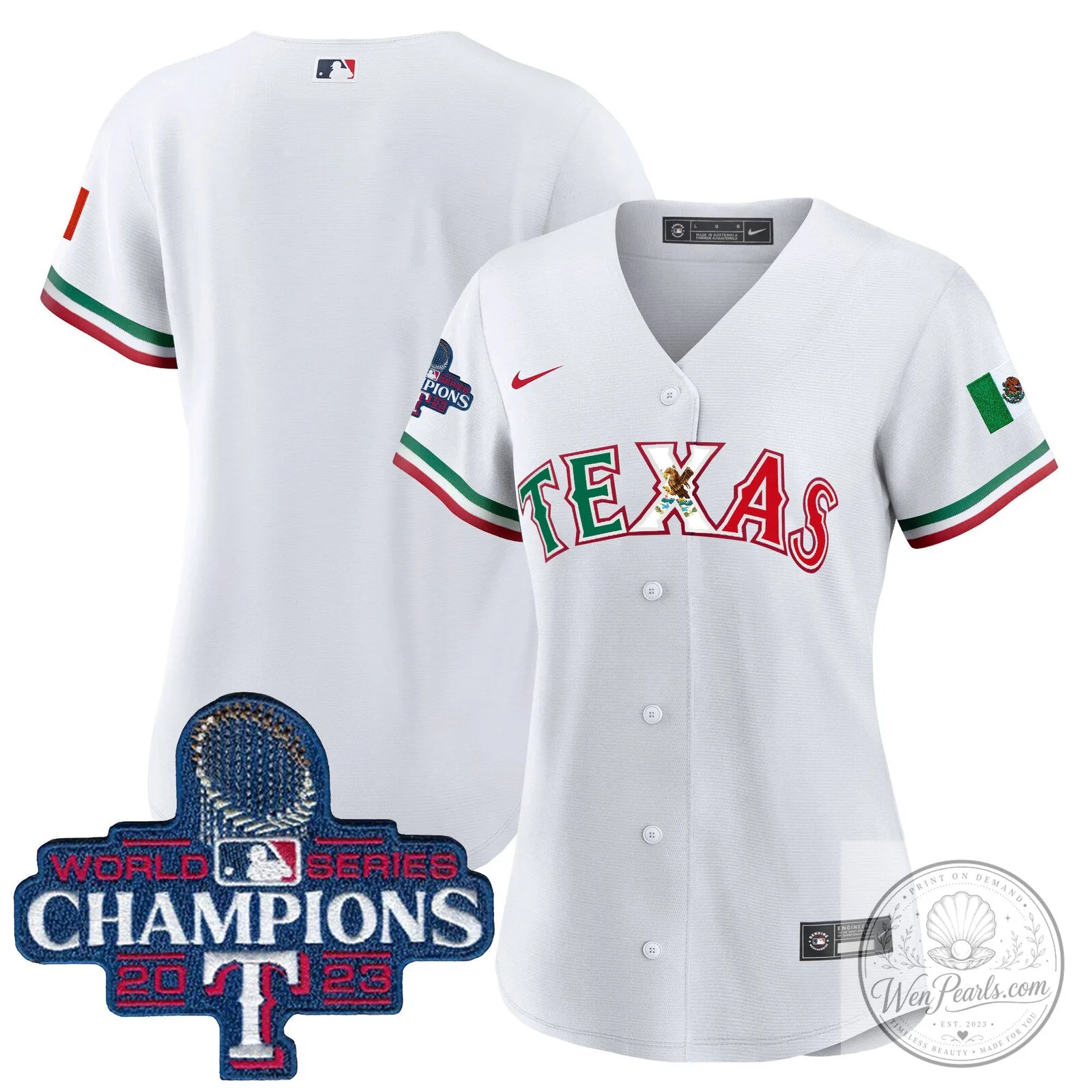 Texas Rangers Mexico World Series Champions Baseball Jersey 39 Texas Rangers Mexico World Series Champions Baseball Jersey