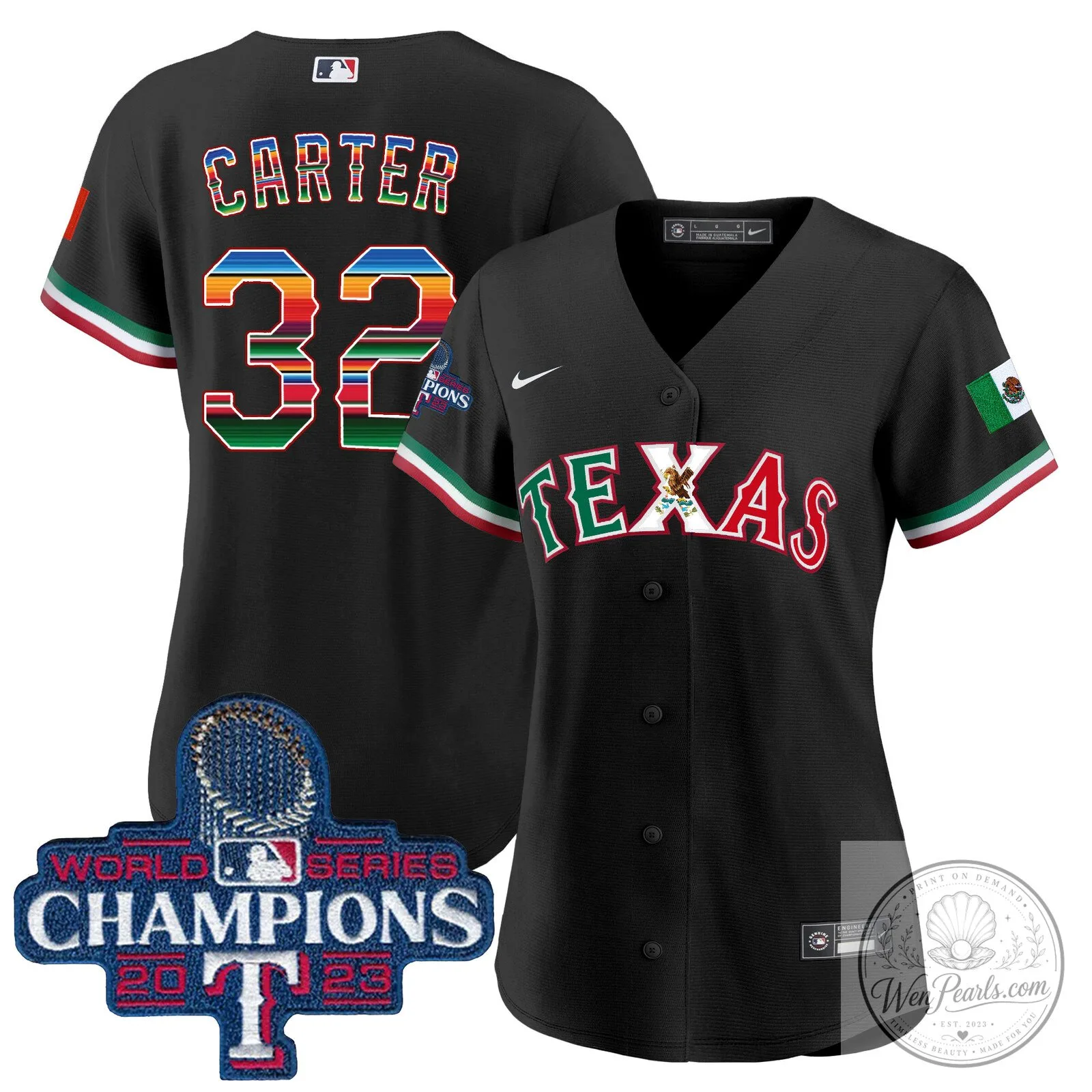 Texas Rangers Mexico World Series Champions Baseball Jersey 54 Texas Rangers Mexico World Series Champions Baseball Jersey