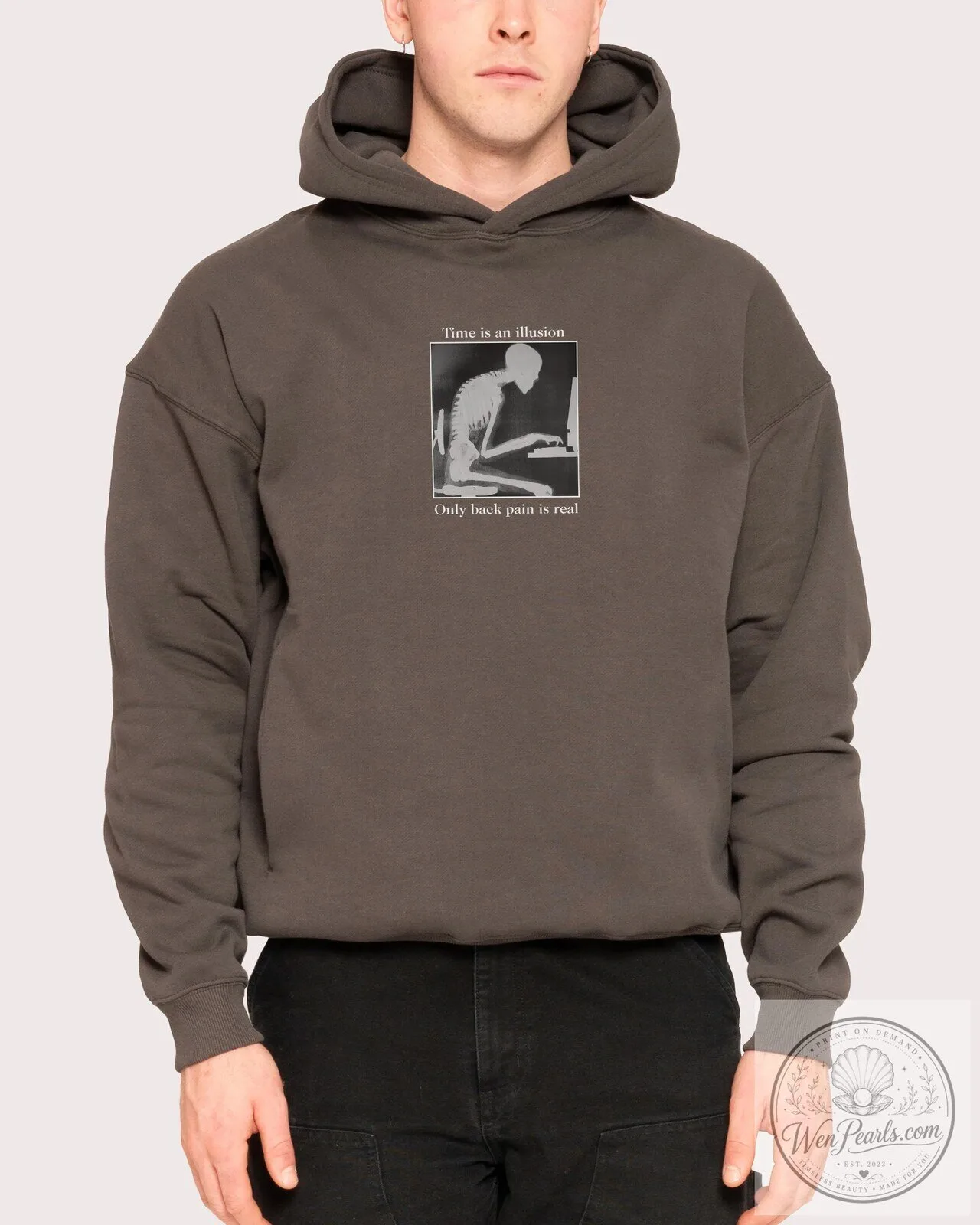 Time Is an Illusion Only Back Pain Is Real Funny Skeleton Hoodie 14 Time Is an Illusion Only Back Pain Is Real Funny Skeleton Hoodie
