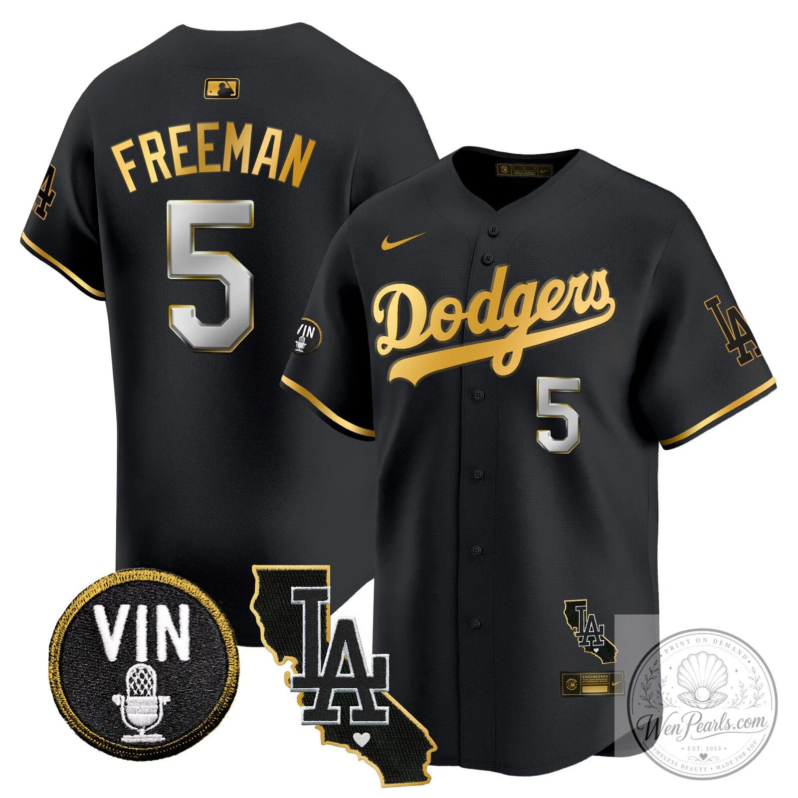 Los Angeles Dodgers Shohei Ohtani Black Gold Trim Baseball Jersey 55 Los Angeles Dodgers Shohei Ohtani Black Gold Trim Baseball Jersey