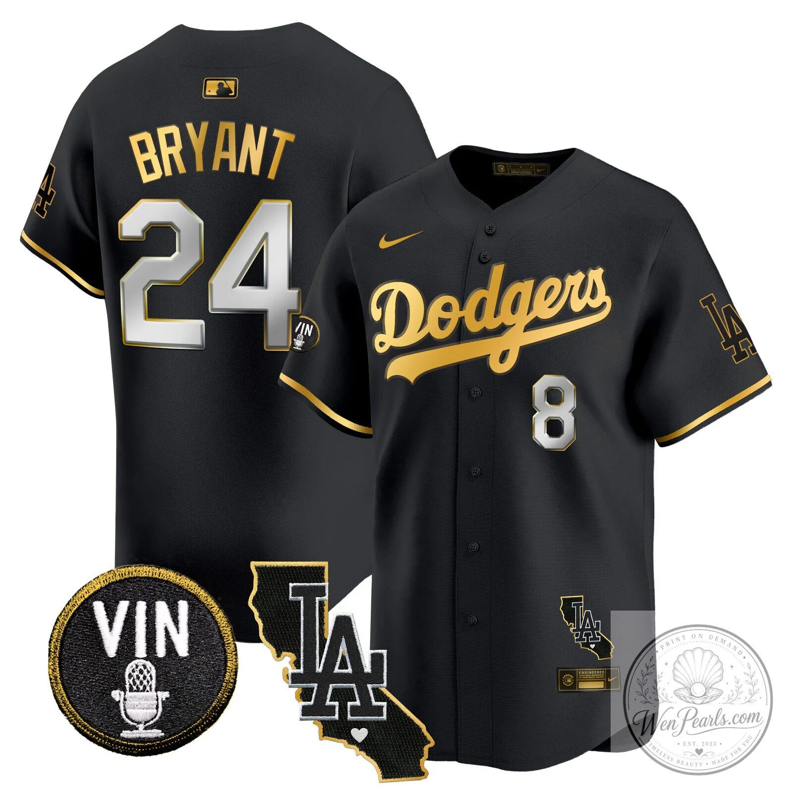 Los Angeles Dodgers Shohei Ohtani Black Gold Trim Baseball Jersey 57 Los Angeles Dodgers Shohei Ohtani Black Gold Trim Baseball Jersey