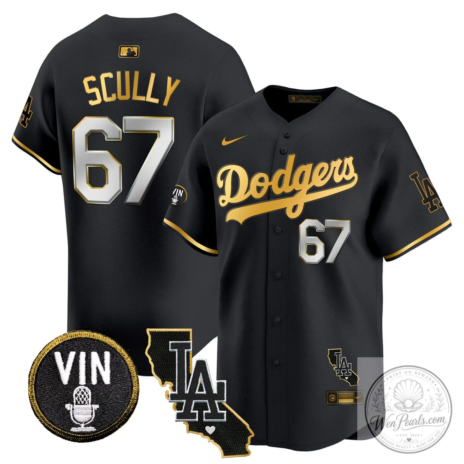 Los Angeles Dodgers Shohei Ohtani Black Gold Trim Baseball Jersey 58 Los Angeles Dodgers Shohei Ohtani Black Gold Trim Baseball Jersey