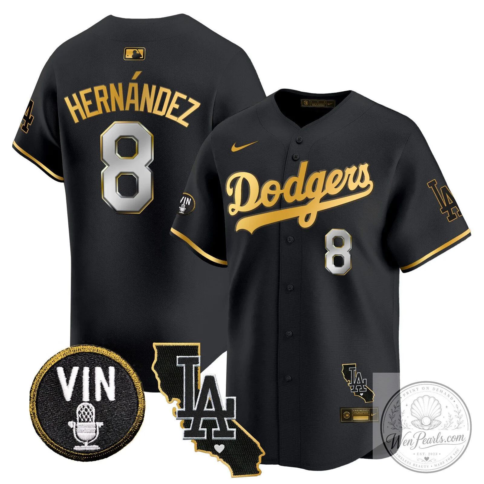Los Angeles Dodgers Shohei Ohtani Black Gold Trim Baseball Jersey 59 Los Angeles Dodgers Shohei Ohtani Black Gold Trim Baseball Jersey