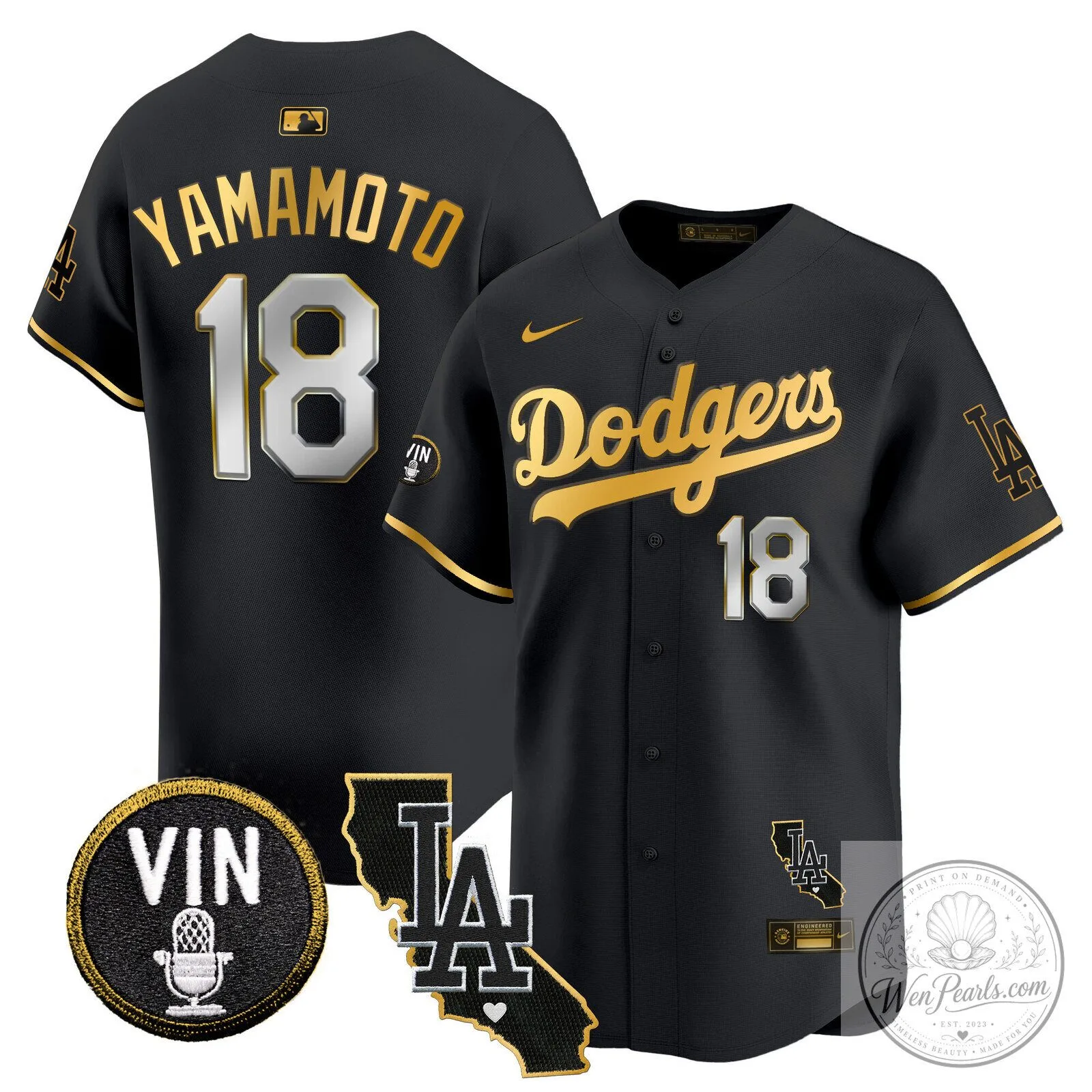Los Angeles Dodgers Shohei Ohtani Black Gold Trim Baseball Jersey 60 Los Angeles Dodgers Shohei Ohtani Black Gold Trim Baseball Jersey