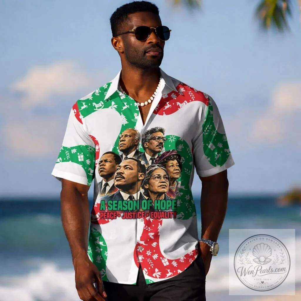 Civil Rights Leaders Christmas Holiday Season of Hope Peace Justice Equality Hawaiian Shirt 10 Civil Rights Leaders Christmas Holiday Season of Hope Peace Justice Equality Hawaiian Shirt