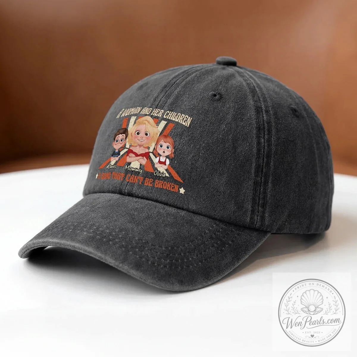 A Man And His Children A Bond That Can't Be Broken Washed Cotton Cap Hat 11 A Man And His Children A Bond That Can