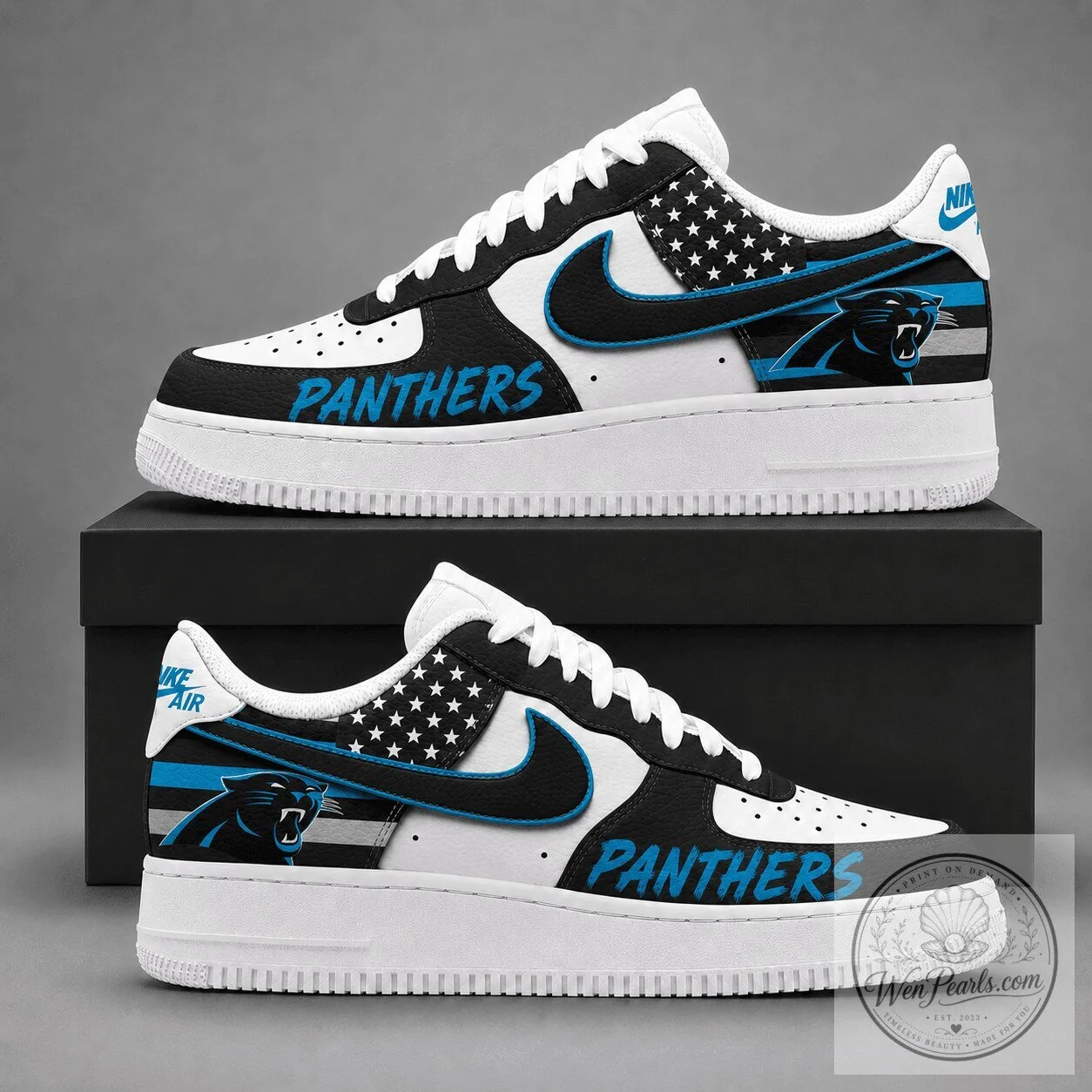 Carolina Panthers American Football Team Custom Designed Shoes
