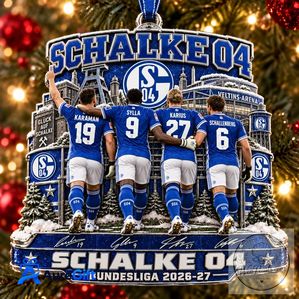 Schalke 04 Bundesliga Matchday Personalized Christmas Tree Ornament Schalke 04 Bundesliga Matchday Personalized Christmas Tree Ornament
