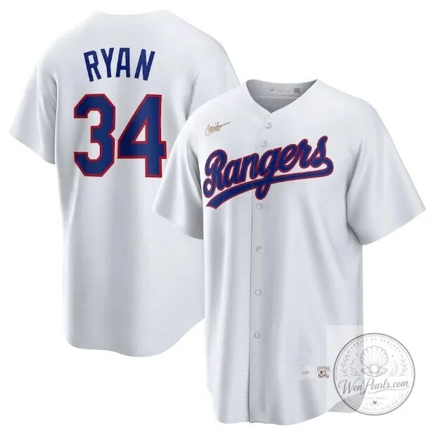 Nolan Ryan Texas Rangers Cooperstown Collection White Baseball Jersey