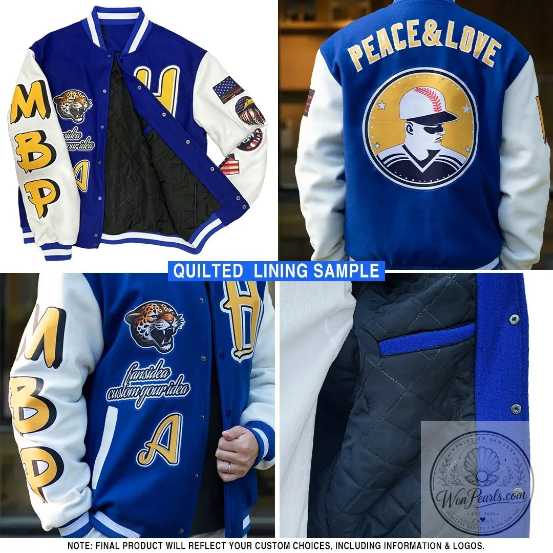 Custom Orange Navy Blue White Fire Flame Bomber Full-Snap Varsity Letterman Hoodie Jacket 12 Custom Orange Navy Blue White Fire Flame Bomber Full-Snap Varsity Letterman Hoodie Jacket