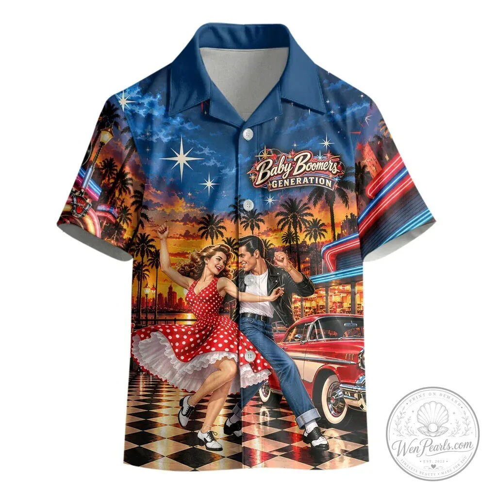 Baby Boomers Generation Vintage 1950s Rock and Roll Hawaiian Shirt 9 Baby Boomers Generation Vintage 1950s Rock and Roll Hawaiian Shirt