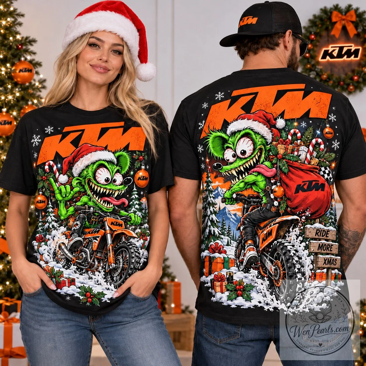 KTM Christmas Motocross Graphic T-Shirt