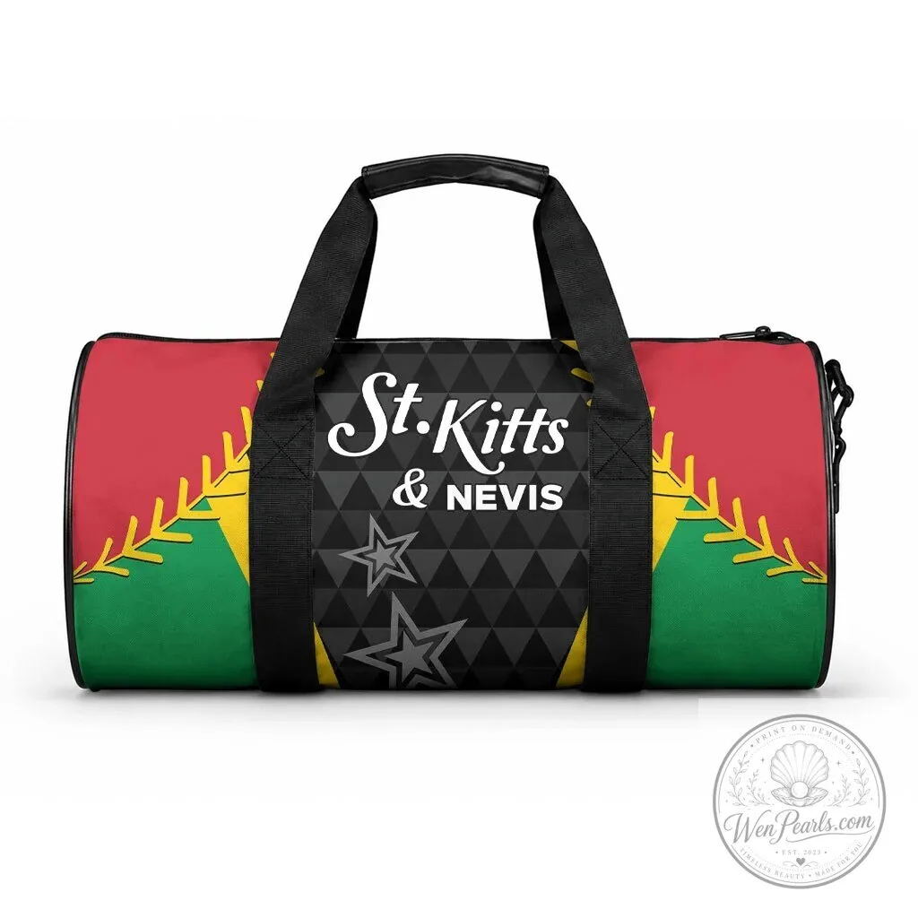 Saint Kitts and Nevis Flag Cricket Patriots Travel Bag