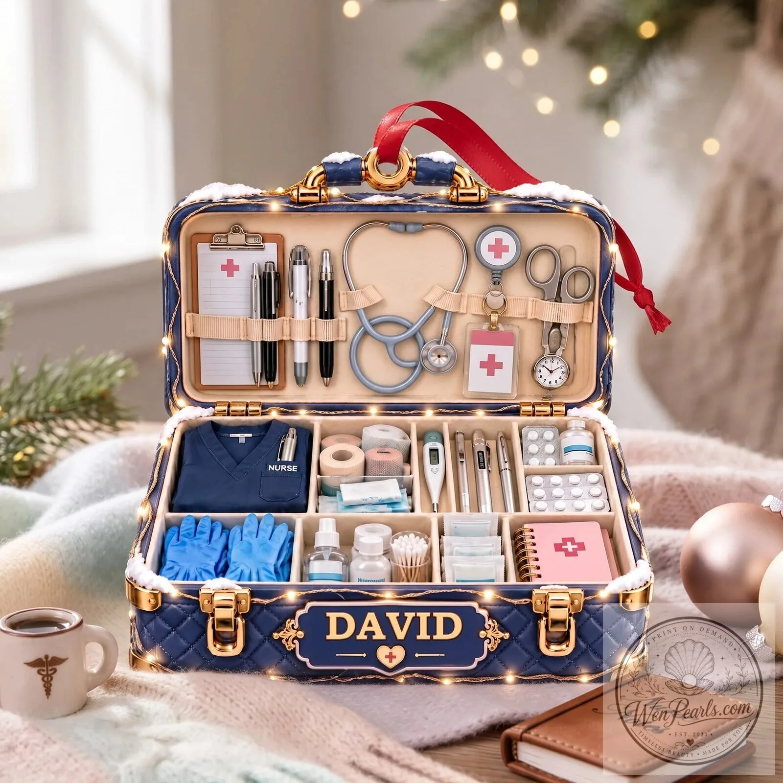 Personalized Nurse Christmas Ornament First Aid Kit Bag Holiday Gift 10 Personalized Nurse Christmas Ornament First Aid Kit Bag Holiday Gift