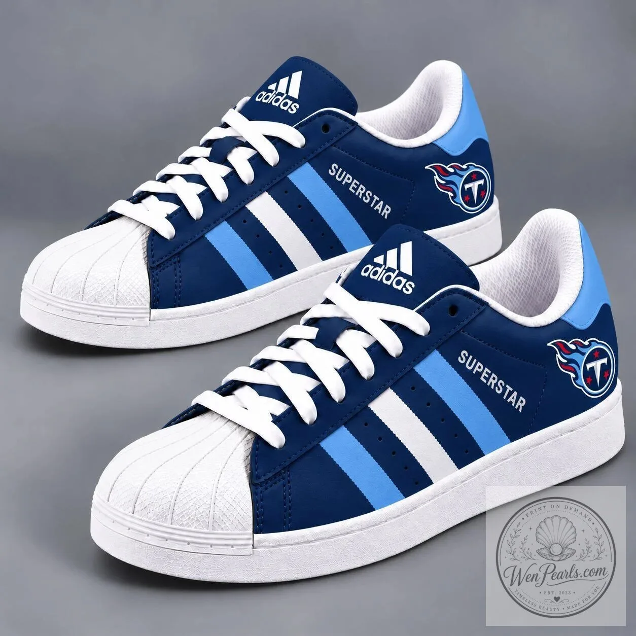 Tennessee Titans NFL Superstar Adidas Style Fan Shoes