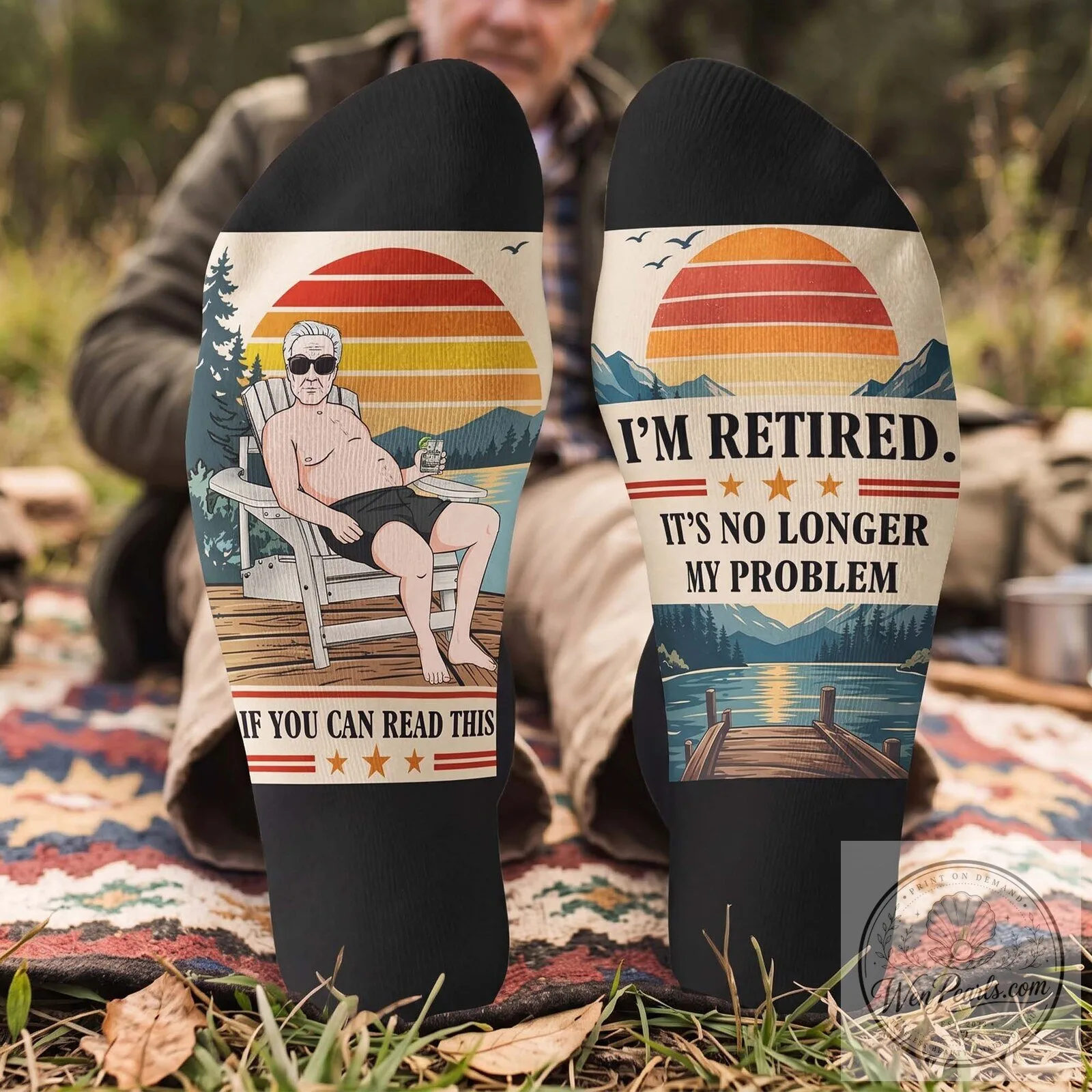 Funny Retirement Humor Personalized Socks for Men and Women, I'm Retired Quote 8 Funny Retirement Humor Personalized Socks for Men and Women, I