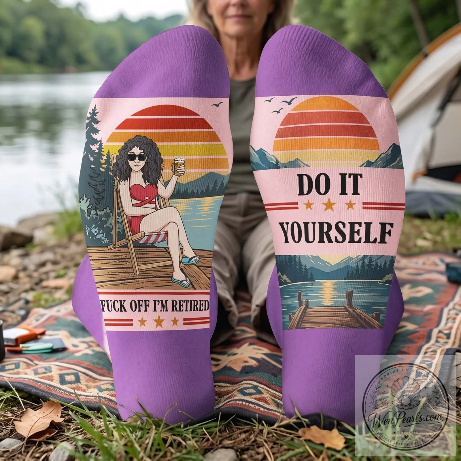 Funny Retirement Humor Personalized Socks for Men and Women, I'm Retired Quote 10 Funny Retirement Humor Personalized Socks for Men and Women, I