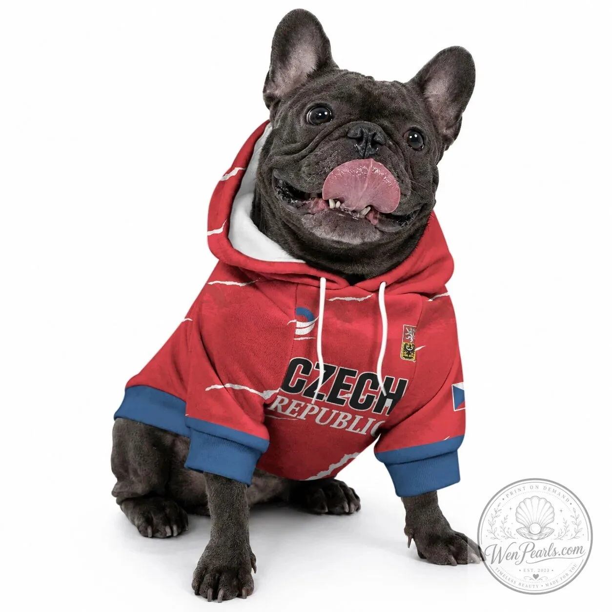 Czech Republic National Team Dog Hoodie for Pet Supporters