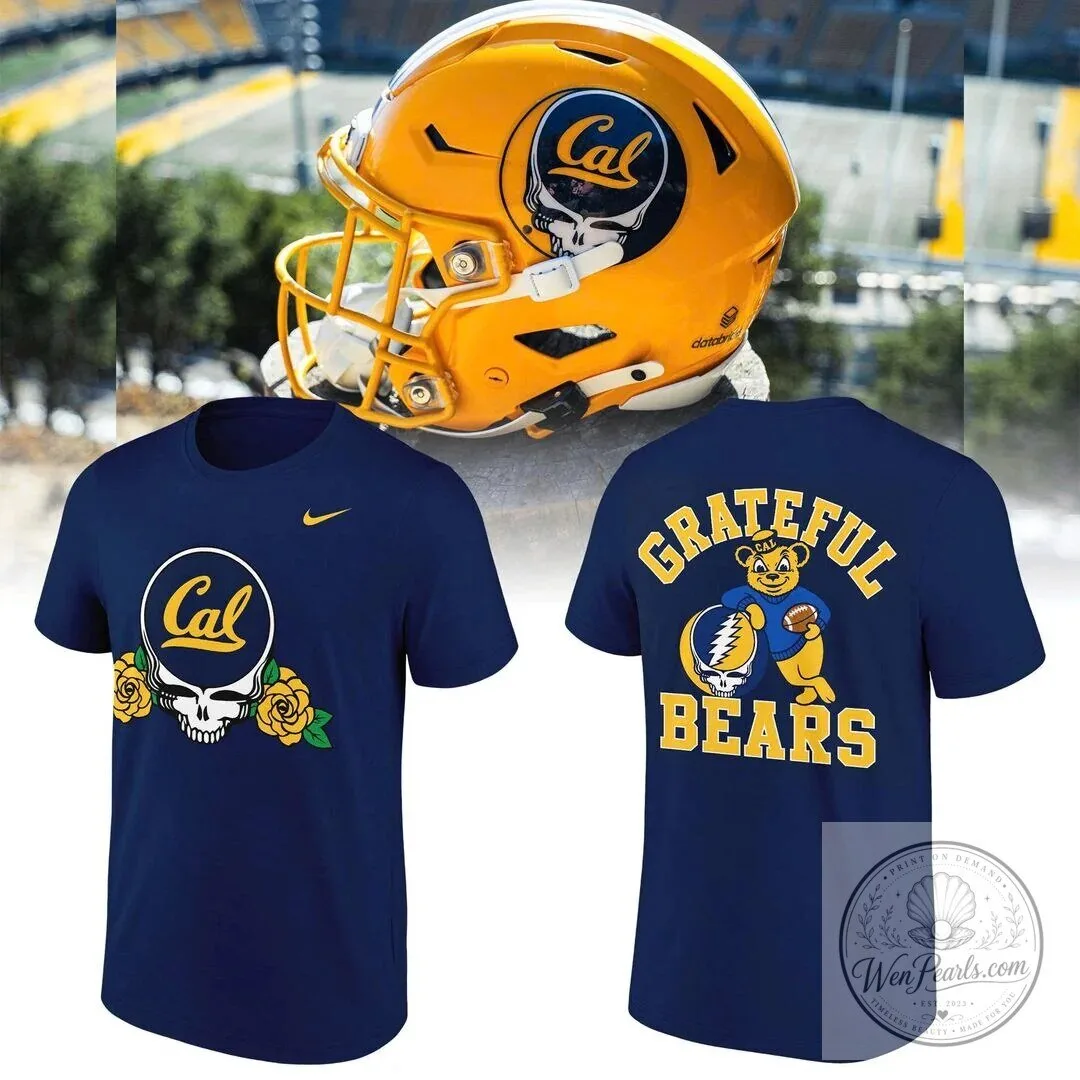 California Golden Bears Grateful Dead Steal Your Face Skull Navy Blue T-Shirt