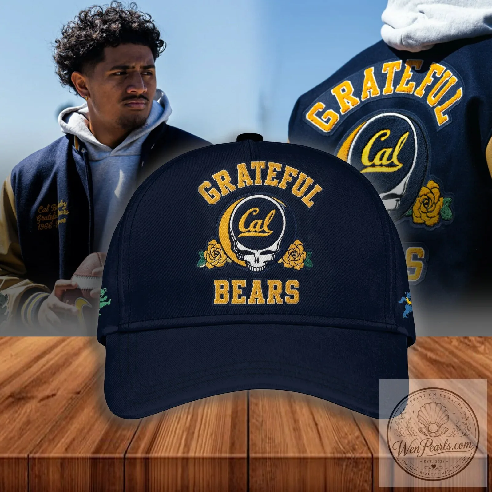 California Golden Bears Grateful Dead Steal Your Face Skull Navy Blue T-Shirt 7 California Golden Bears Grateful Dead Steal Your Face Skull Navy Blue T-Shirt