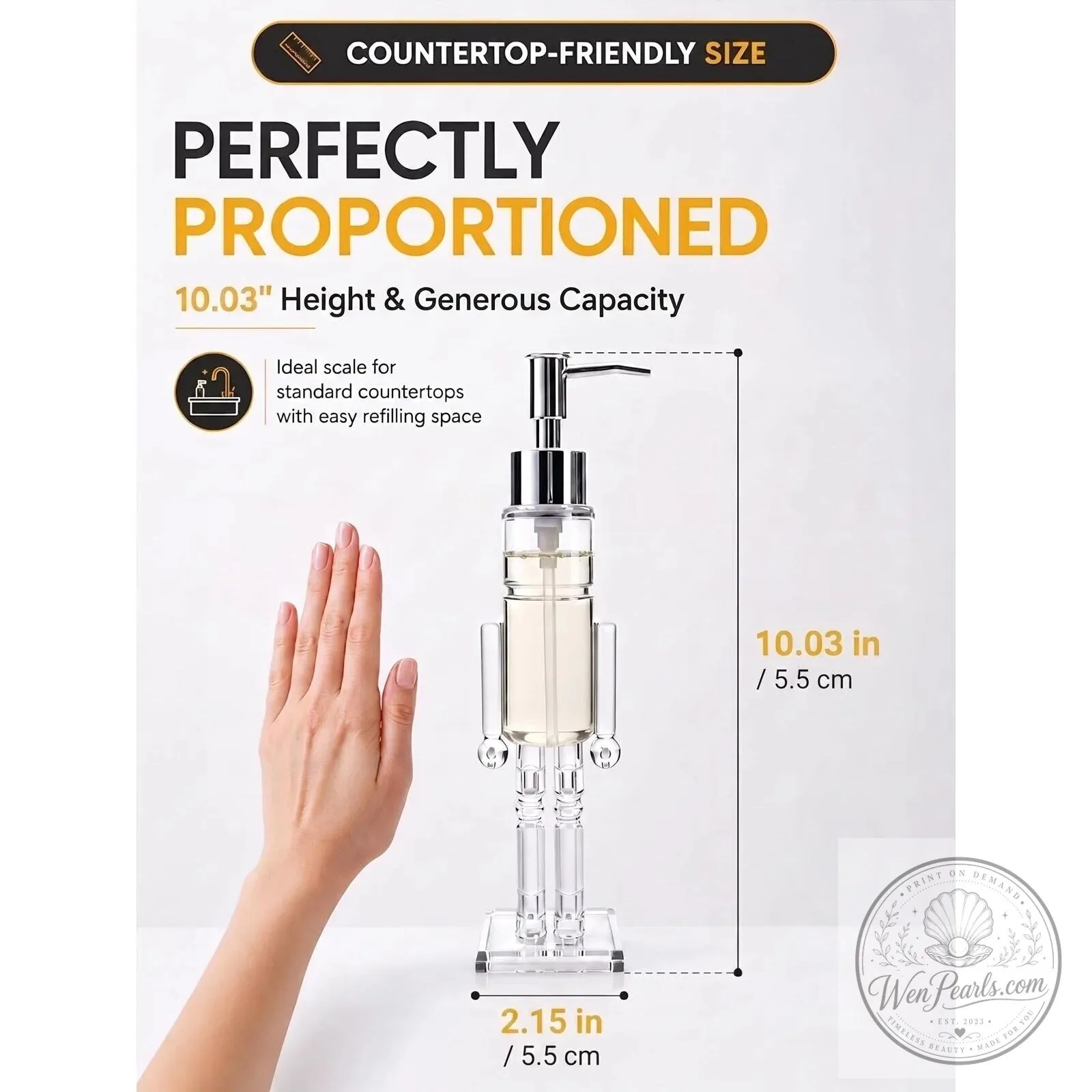 Nutcracker Soldier Clear Glass Liquid Soap Dispenser Pump Bottle 23 Nutcracker Soldier Clear Glass Liquid Soap Dispenser Pump Bottle