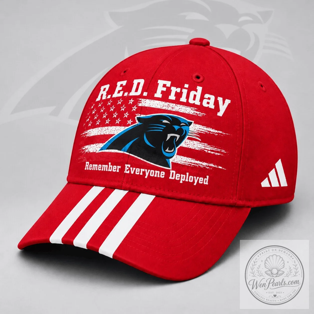 Carolina Panthers R.E.D. Friday Remember Everyone Deployed Patriotic Baseball Cap Hat