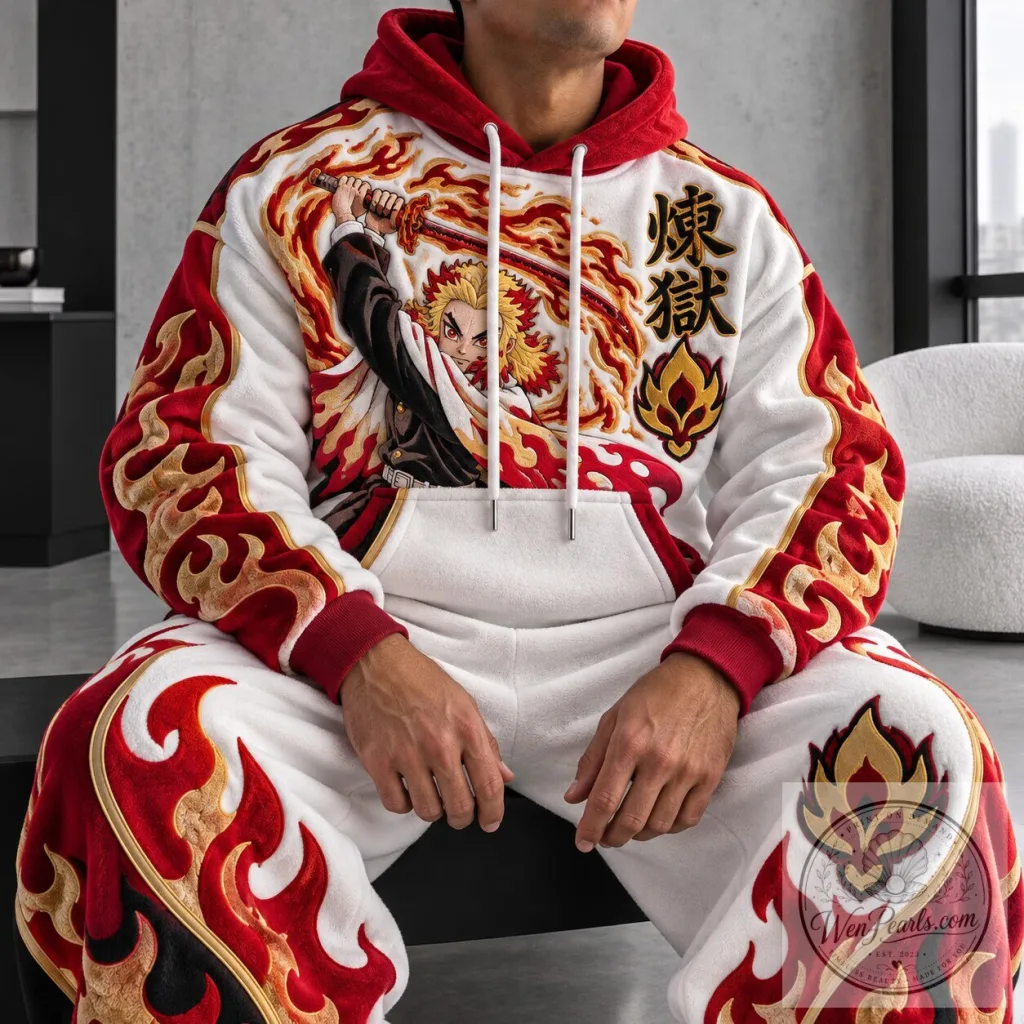 Demon Slayer Rengoku Kyojuro Flame Hashira Hoodie Demon Slayer Rengoku Kyojuro Flame Hashira Hoodie