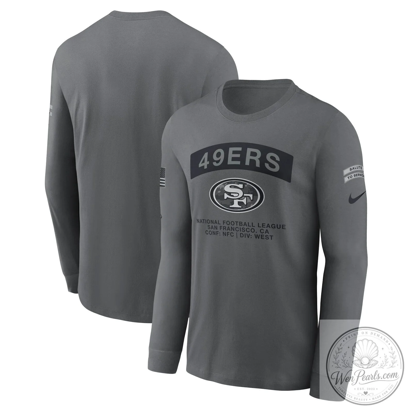 San Francisco 49ers NFL Salute To Service Long Sleeve T-Shirt