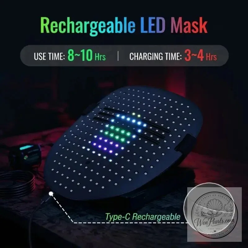 LED Light Up Face Mask with Color Changing Gesture Activated Display 17 LED Light Up Face Mask with Color Changing Gesture Activated Display