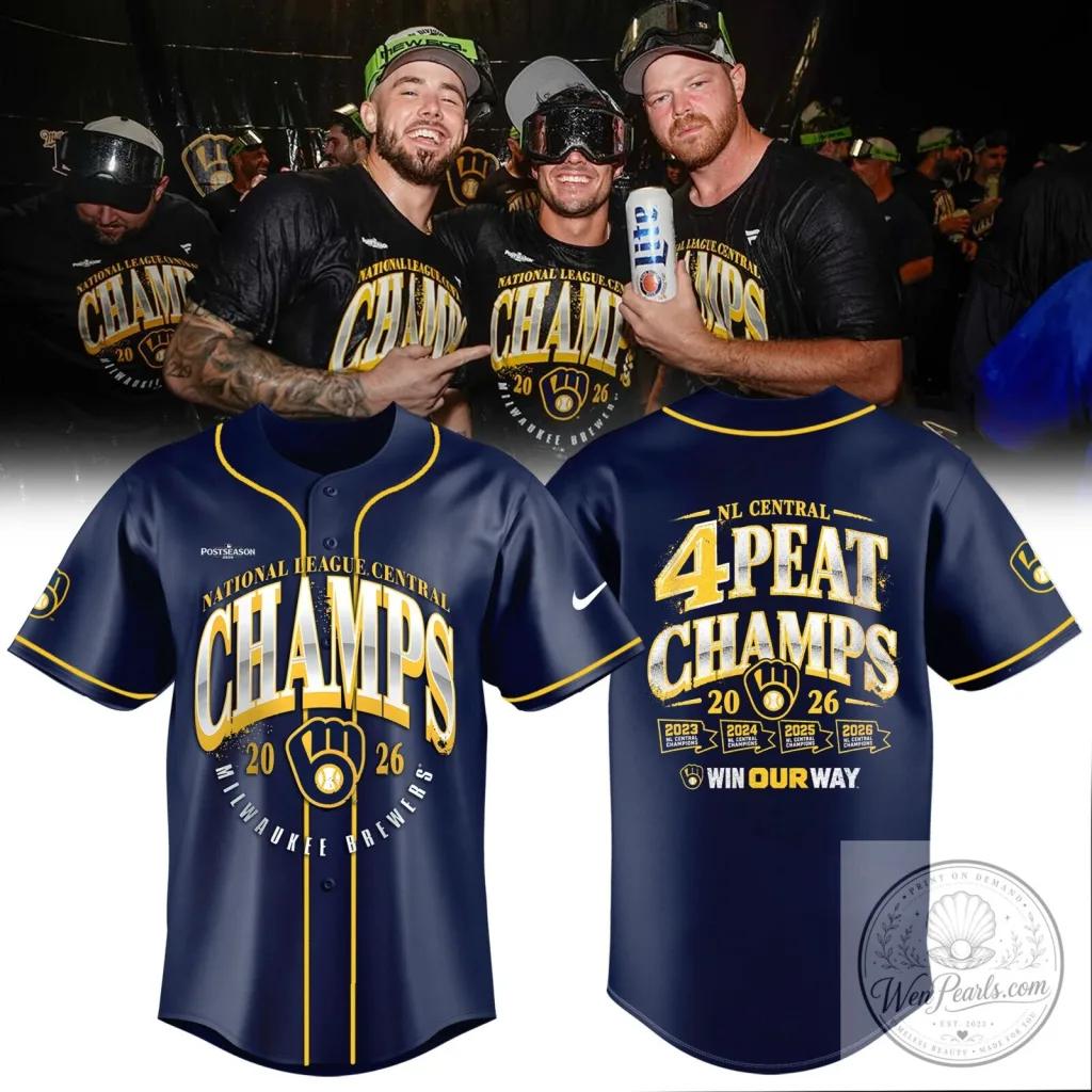 2026 Champions Jersey for Milwaukee Brewers of the National League Central Division 2026 Champions Jersey for Milwaukee Brewers of the National League Central Division