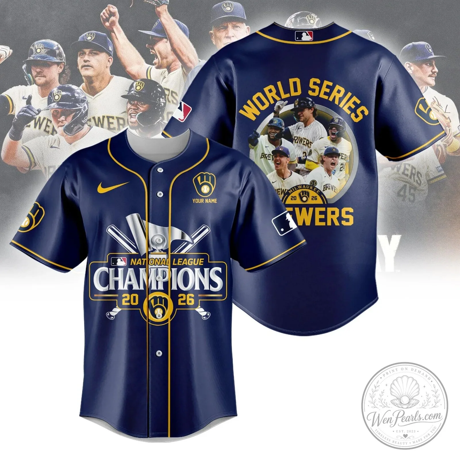 2026 Baseball Jersey - Milwaukee Brewers National League Champions