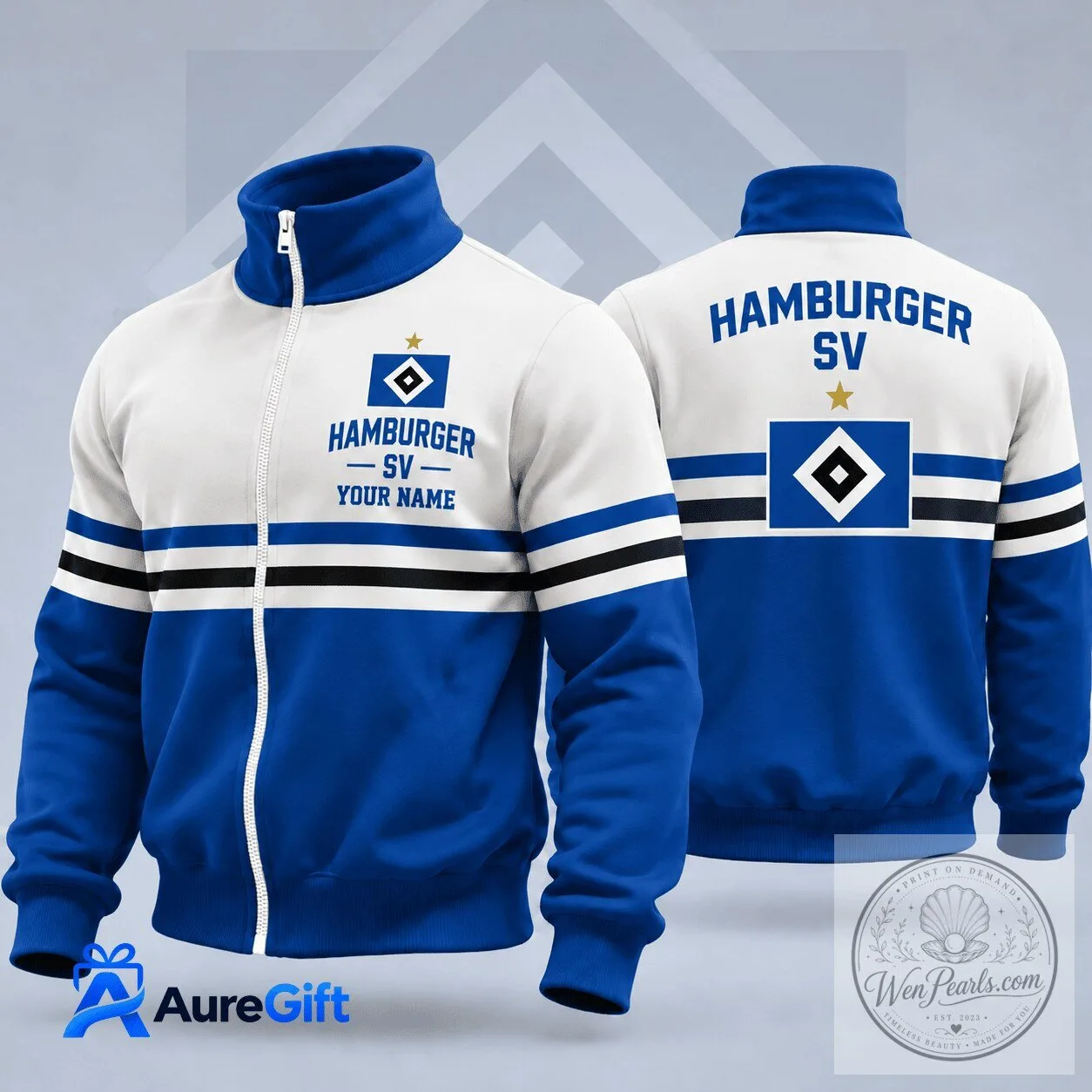 Personalized Stand Collar Jacket for Hamburger SV Bundesliga Matchday