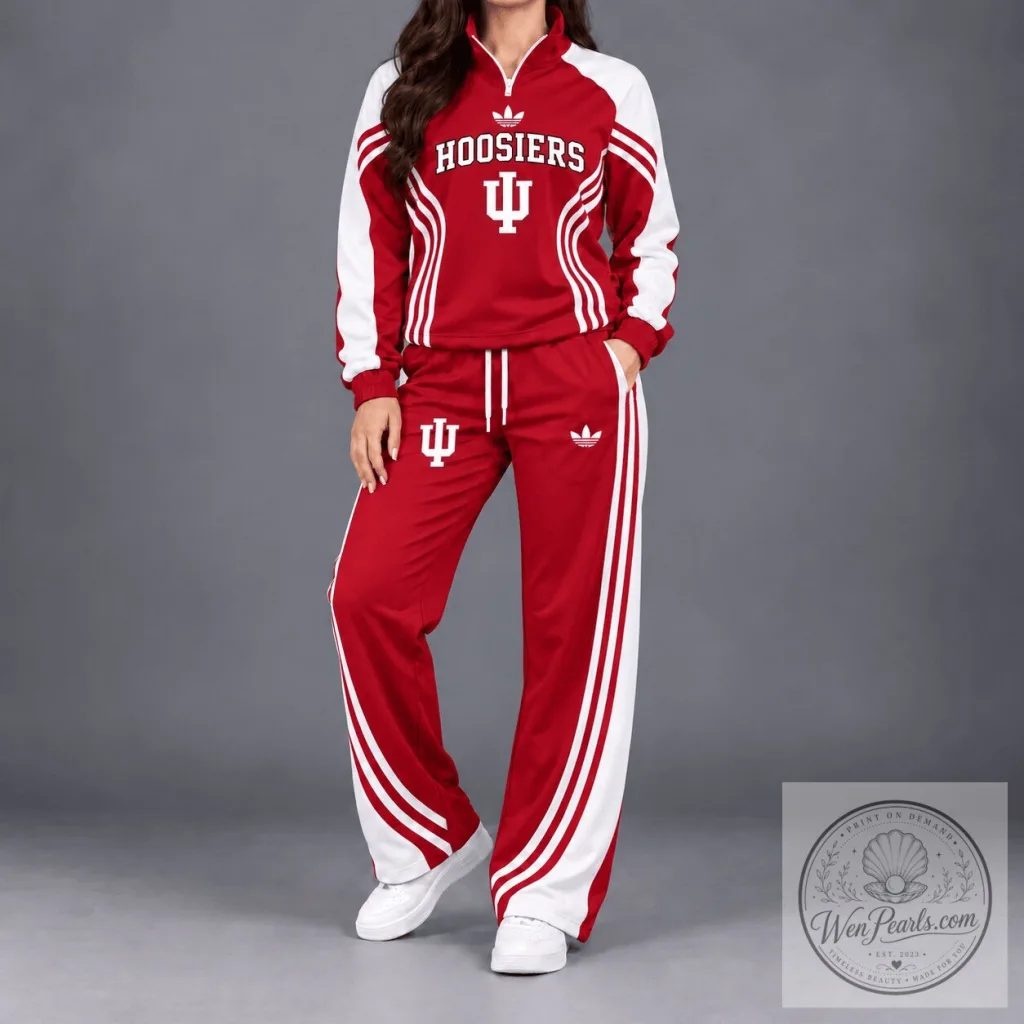 Indiana Hoosiers NCAA Victory Line Athletic Quarter-Zip Sweatshirt Indiana Hoosiers NCAA Victory Line Athletic Quarter-Zip Sweatshirt