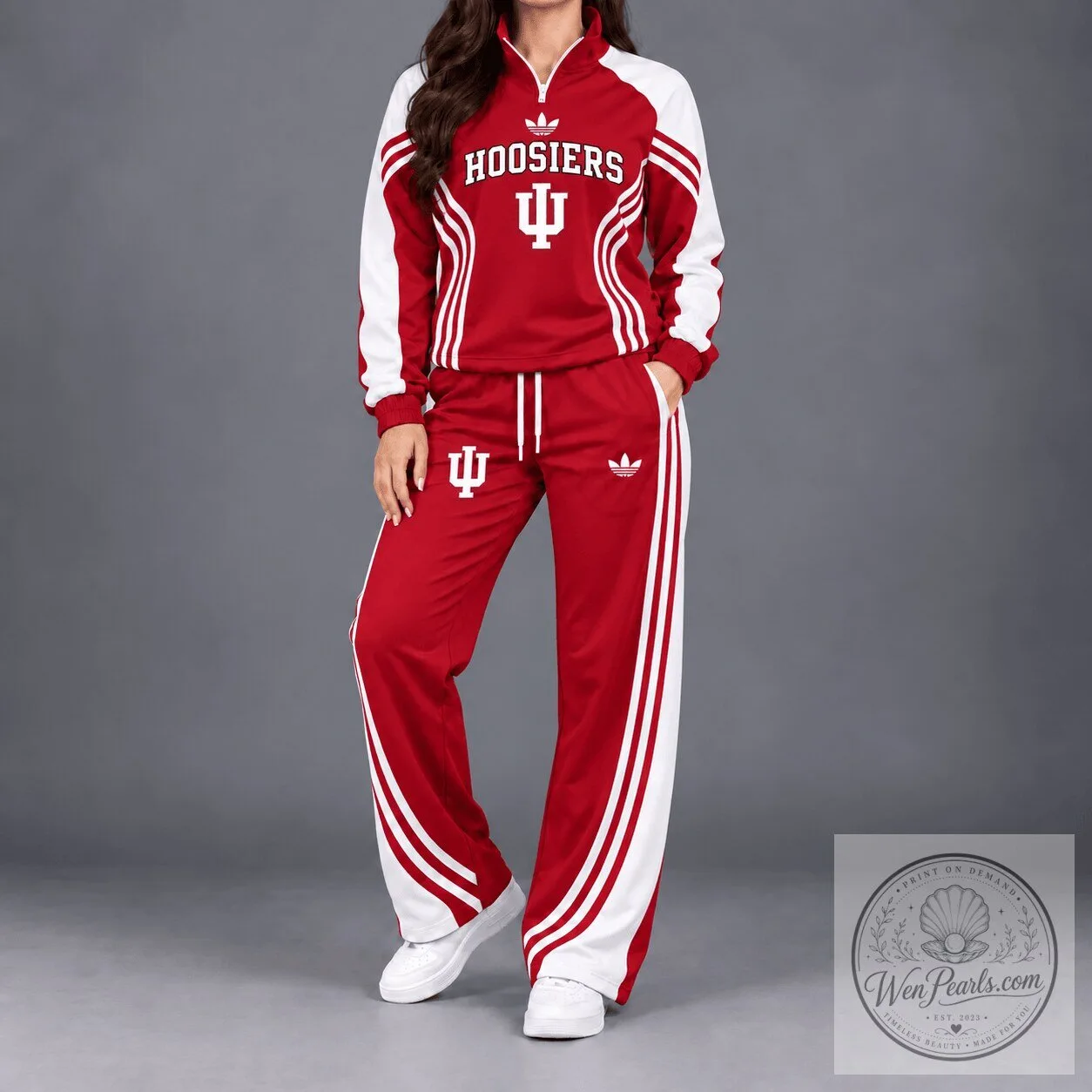Indiana Hoosiers NCAA Victory Line Athletic Quarter-Zip Sweatshirt