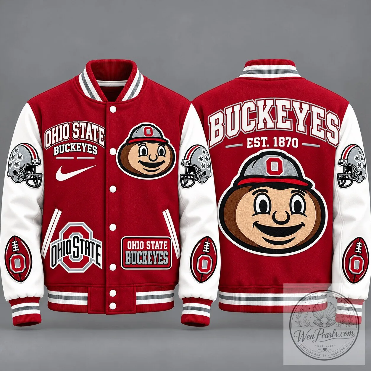 Ohio State Buckeyes NCAA Vintage Football Varsity Letterman Jacket 5 Ohio State Buckeyes NCAA Vintage Football Varsity Letterman Jacket