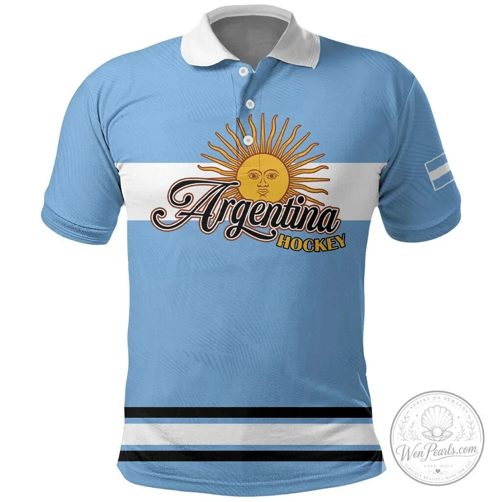 Argentina Hockey Los Leones Go Champions Polo Shirt