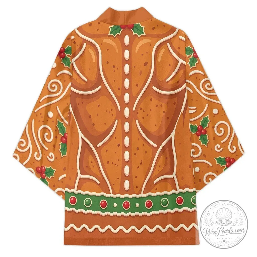 Funny Christmas Gingerbread Man Gingerbread Gains Bodybuilder Kimono Cardigan 11 Funny Christmas Gingerbread Man Gingerbread Gains Bodybuilder Kimono Cardigan