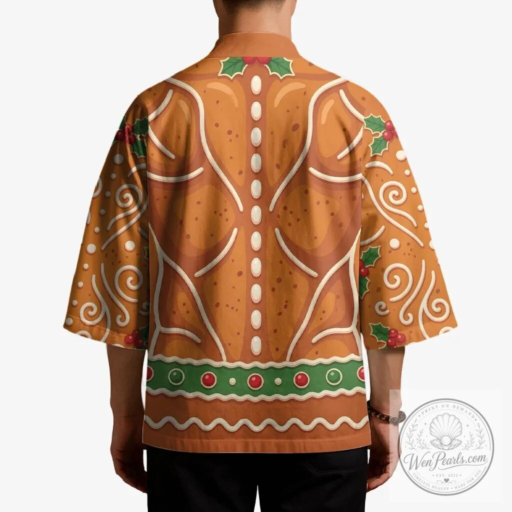 Funny Christmas Gingerbread Man Gingerbread Gains Bodybuilder Kimono Cardigan 15 Funny Christmas Gingerbread Man Gingerbread Gains Bodybuilder Kimono Cardigan