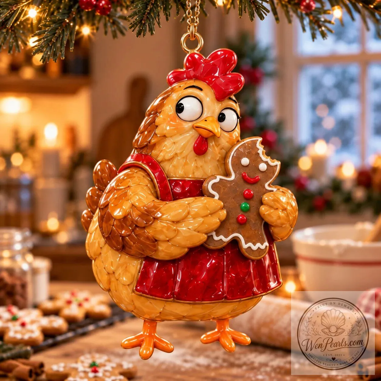 Christmas Chicken Holiday Ornaments Set of Six Festive Farmhouse Keepsakes 21 Christmas Chicken Holiday Ornaments Set of Six Festive Farmhouse Keepsakes
